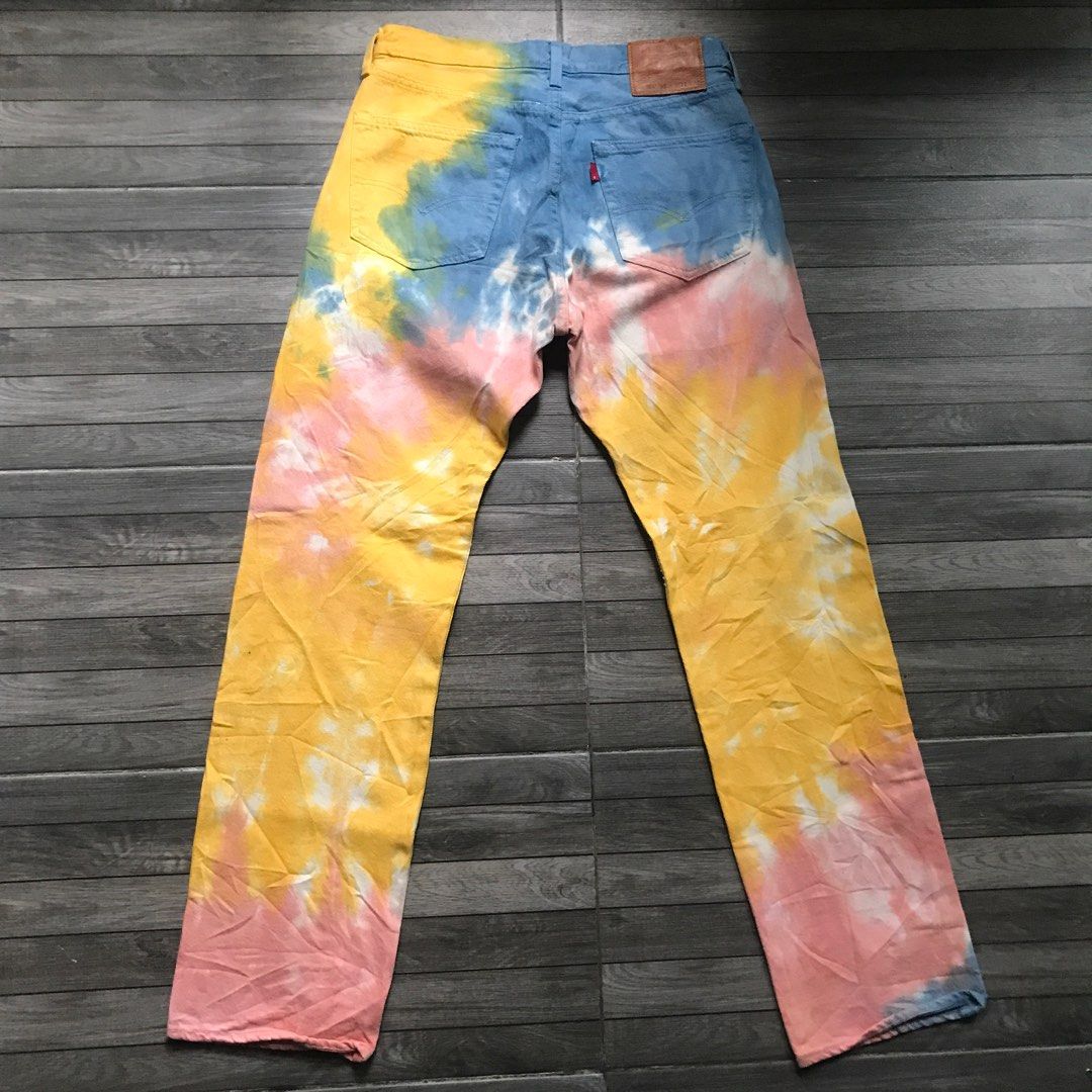 Rare Levis 501 Tie Dye Authentic Mens Fashion Bottoms Jeans On Carousell 