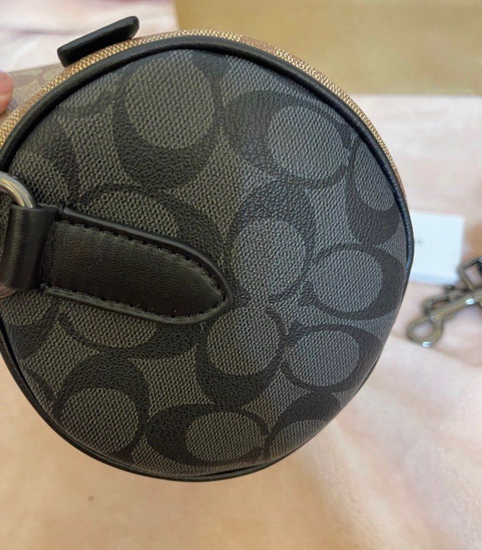READY STOCK ORIGINAL COACH C2957 men round barrel bag