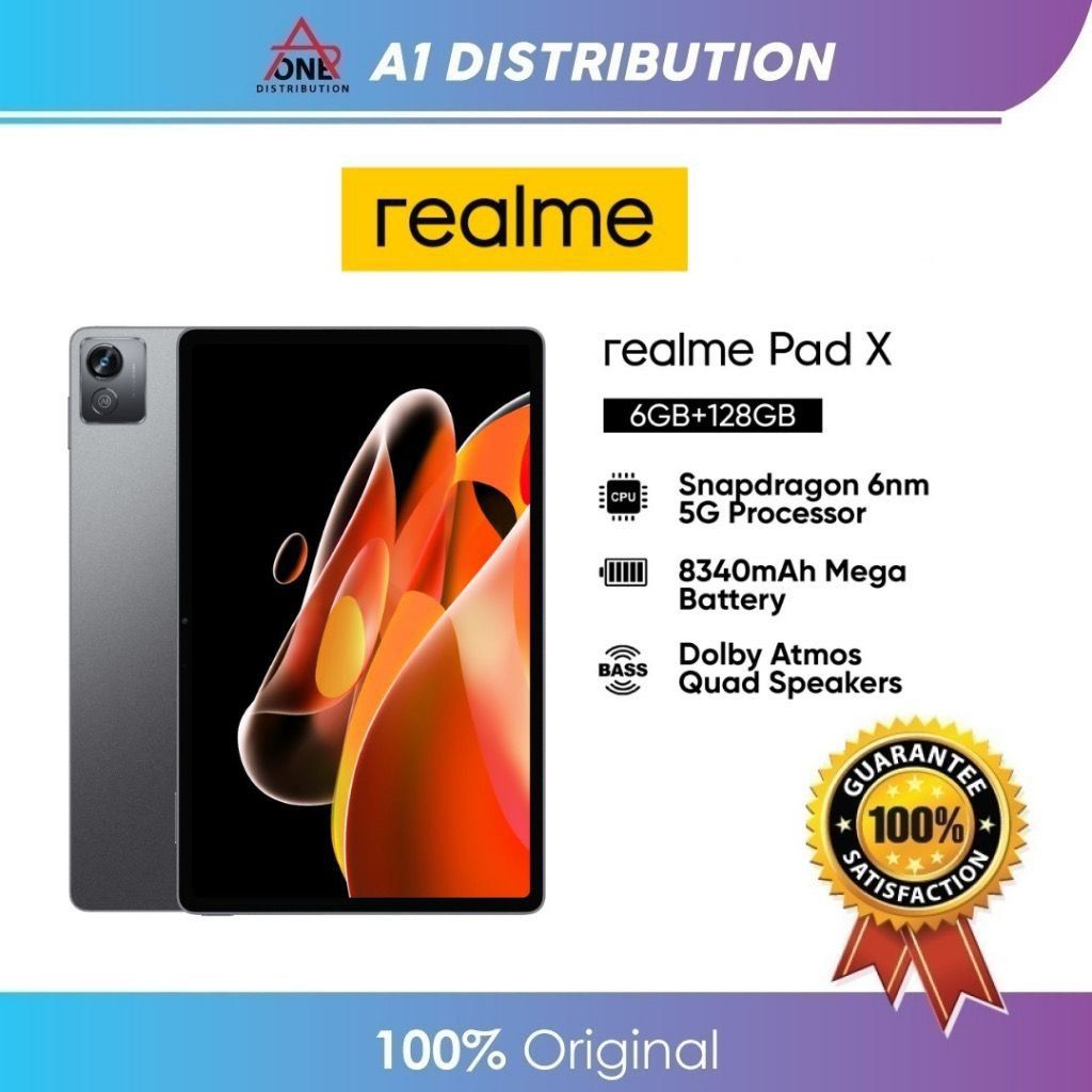Realme Pad X Tablet ( 6GB + 128GB ) (100% Original Realme Malaysia)