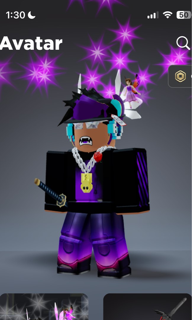 Roblox headless with violet valkyrie and korblox