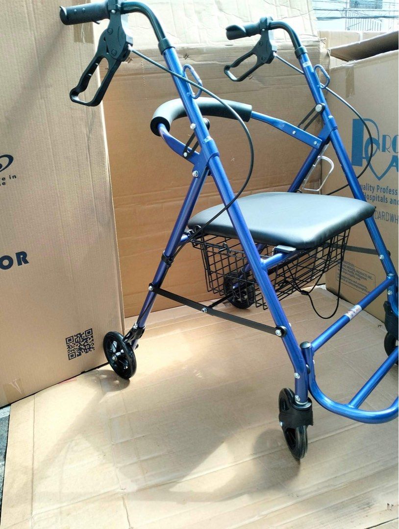 ROLLATOR WITH FOOTREST BLUE (Category: Wheelchairs) located in Quezon City. Submitted by jayjsmedicalsuppliestrading (Listing ID 1236587768, Image 3). Description: .