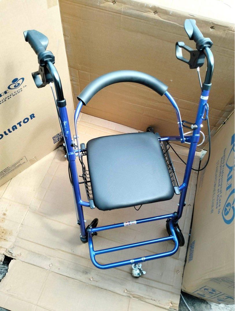 ROLLATOR WITH FOOTREST BLUE (Category: Wheelchairs) located in Quezon City. Submitted by jayjsmedicalsuppliestrading (Listing ID 1236587768, Image 1). Description: .