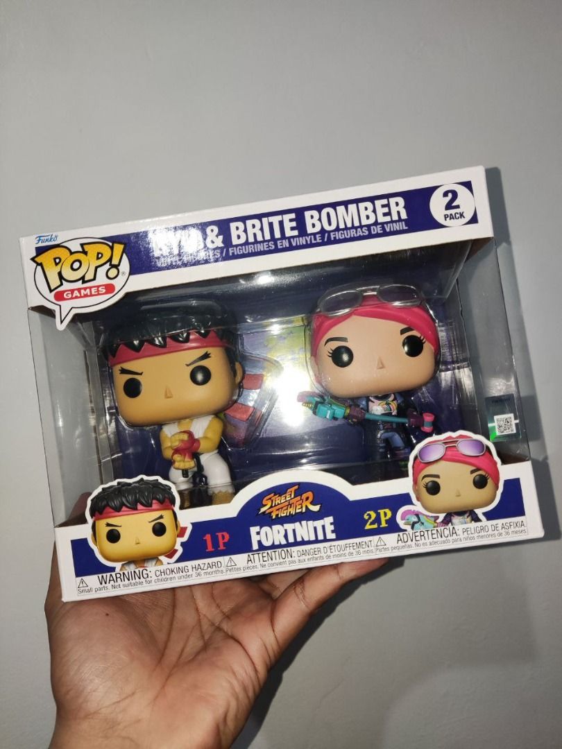 Funko Pop! Games: Fortnite - 2PK Ryu & Brite Bomber Vinyl Figure