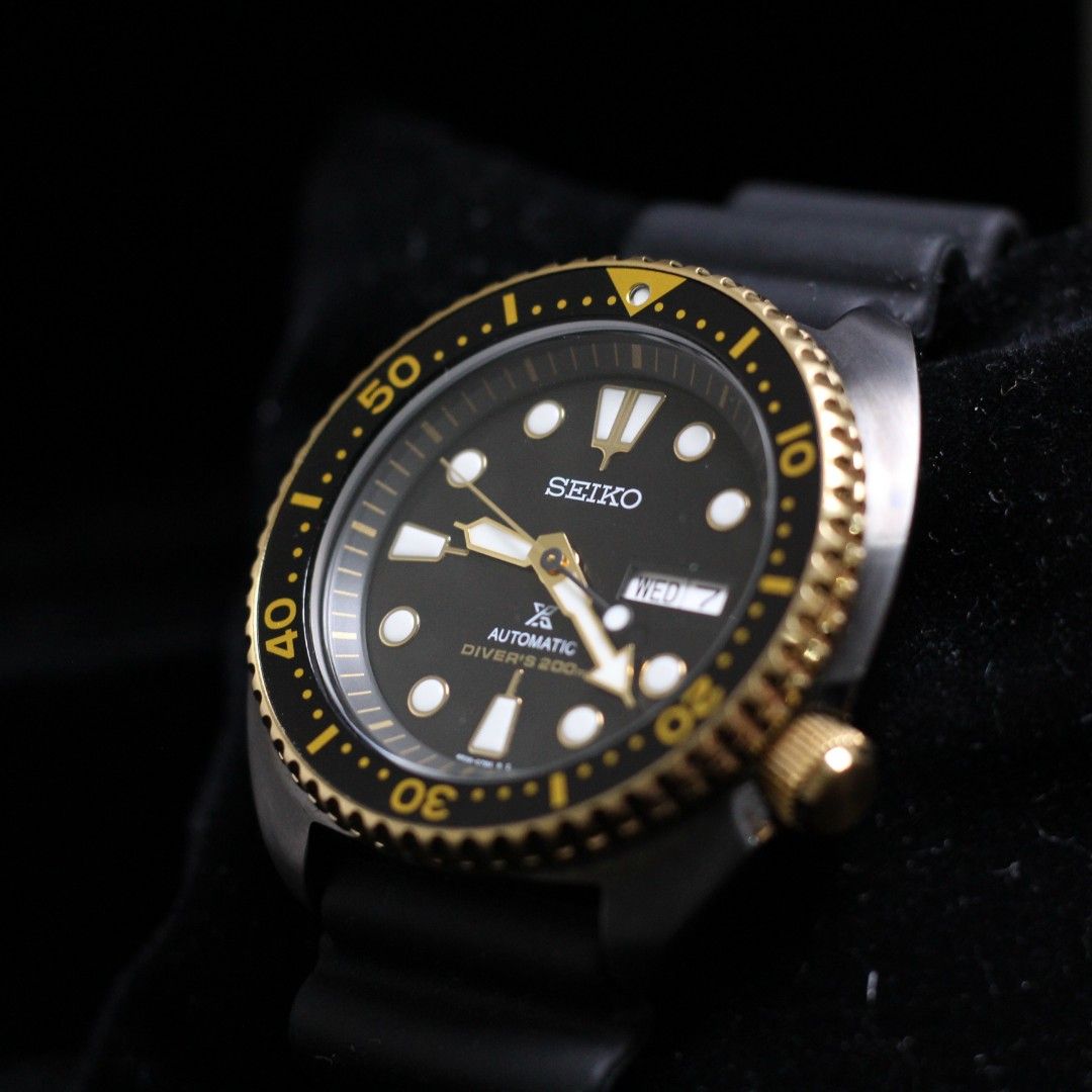 SEIKO PROSPEX SRPD46K1 Black Gold Turtle Special Edition Men s