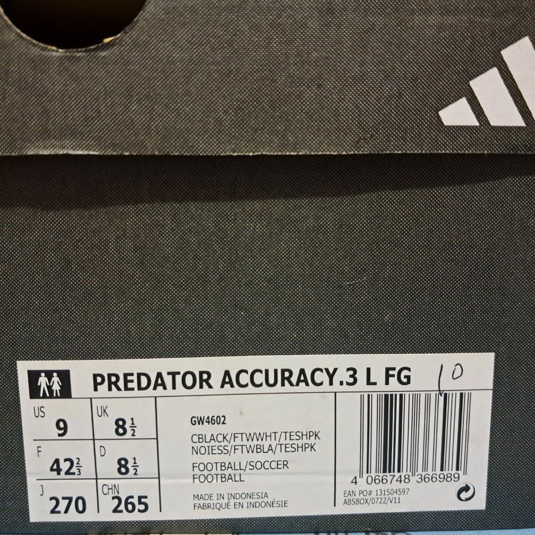 Sepatu Sepak Bola Adidas Predator Accuracy.3 Low FG Hitam GW4589 on ...