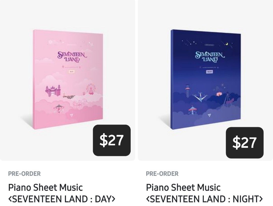 SEVENTEEN LAND PIANO SHEET MUSIC