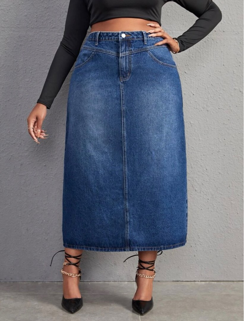 Shein jean skirts clearance