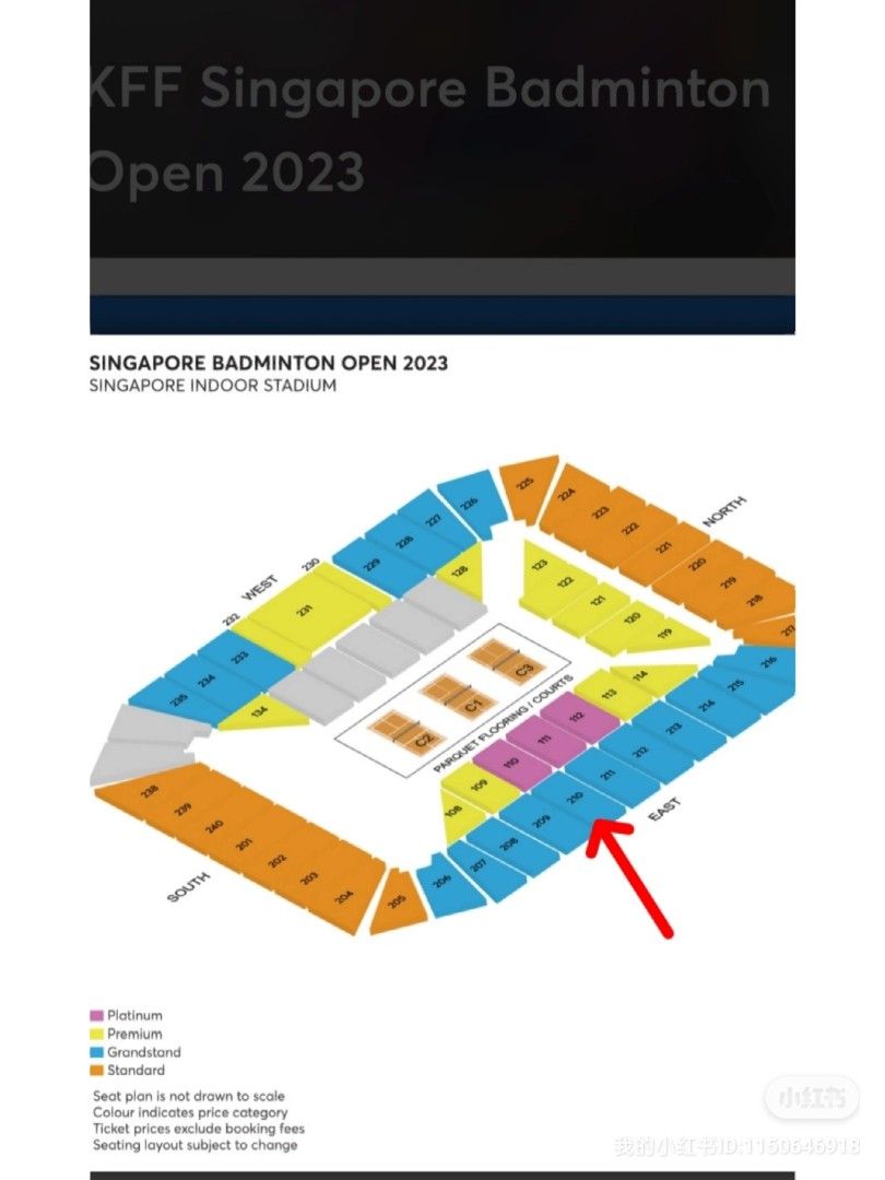 Singapore Badminton Open 2023 Final Granstand Ticket, Tickets