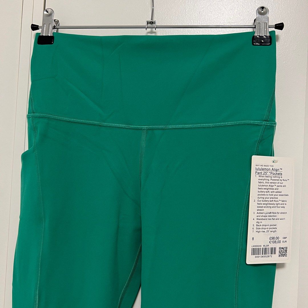 Size 4) BNWT Lululemon Align Pants with Pockets in Maldives Green, Women's  Fashion, Activewear on Carousell