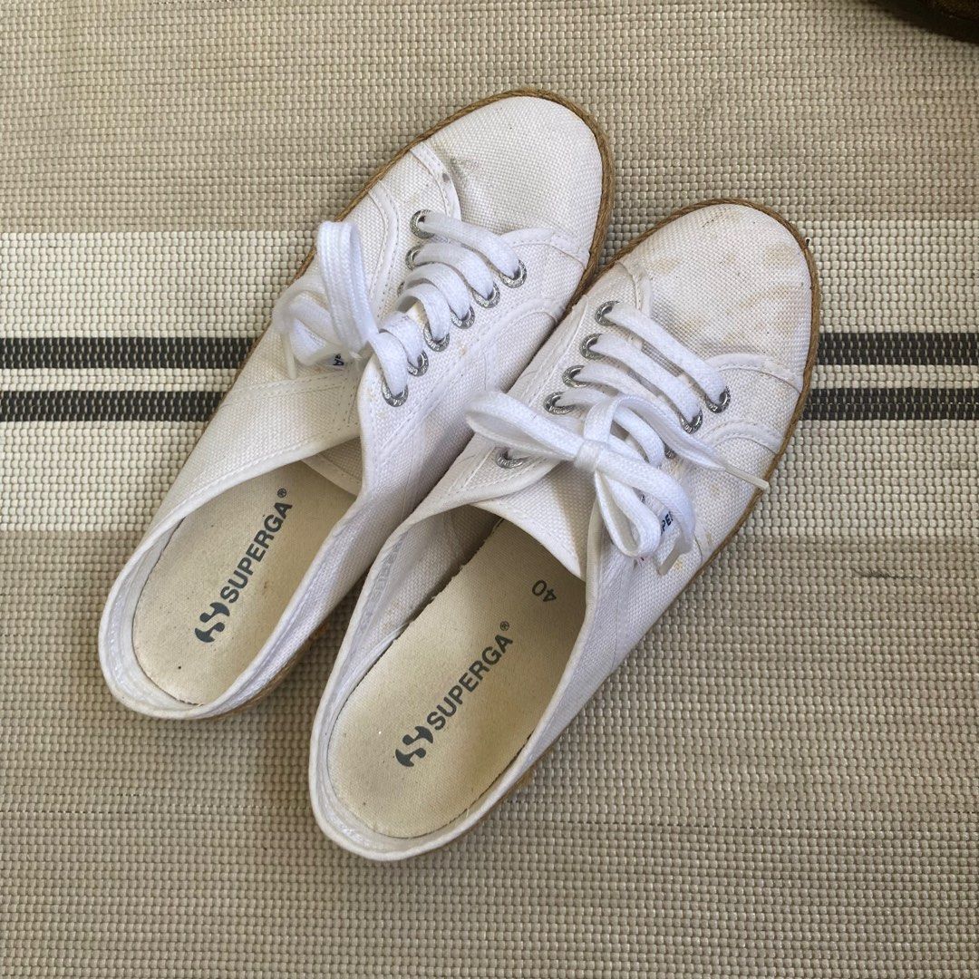 White sneaker mules best sale