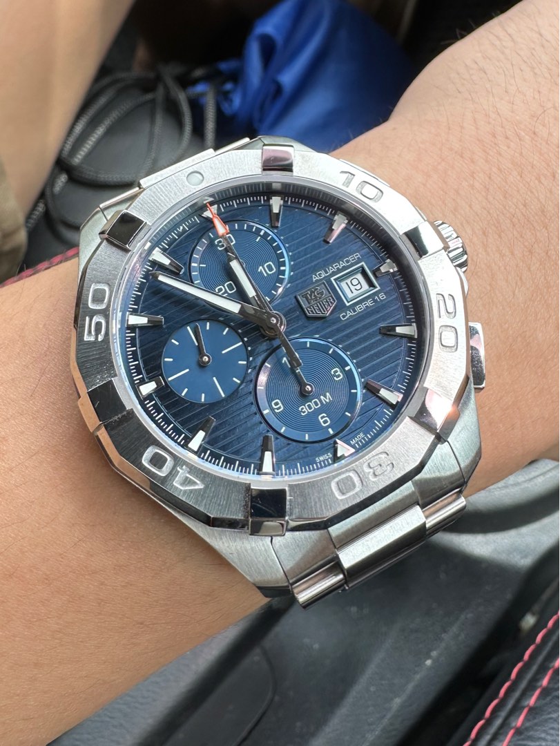 Tag Heuer Aquaracer Chronograph Calibre 16 Automatic Blue Dial Cay2112ba0927 Luxury Watches