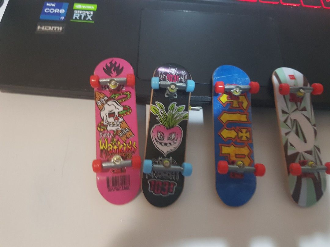 Tech Deck (Category: Vehicle & Diecast Models) located in Singapore. Submitted by bmwcreatureparadise (Listing ID 1236575908, Image 1). Description: currently selling the Tech deck in the picture for 7$ each. old board and some brand that tech deck no longer produce them. have more to sell as price stated below: link so u can see what brand are there: https://docs.google.com/spreadsheets/d/14pdRvt3pIMPscQAb-eErXIQcUn_Fspf69MdYZoQSeTI/edit?usp=sha