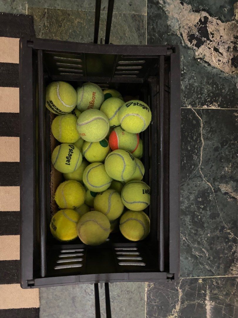 Tennis Ball Basket plus free tennis, Sports Equipment, Sports & Games