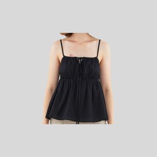 The Editors Market Baby Doll top in black
