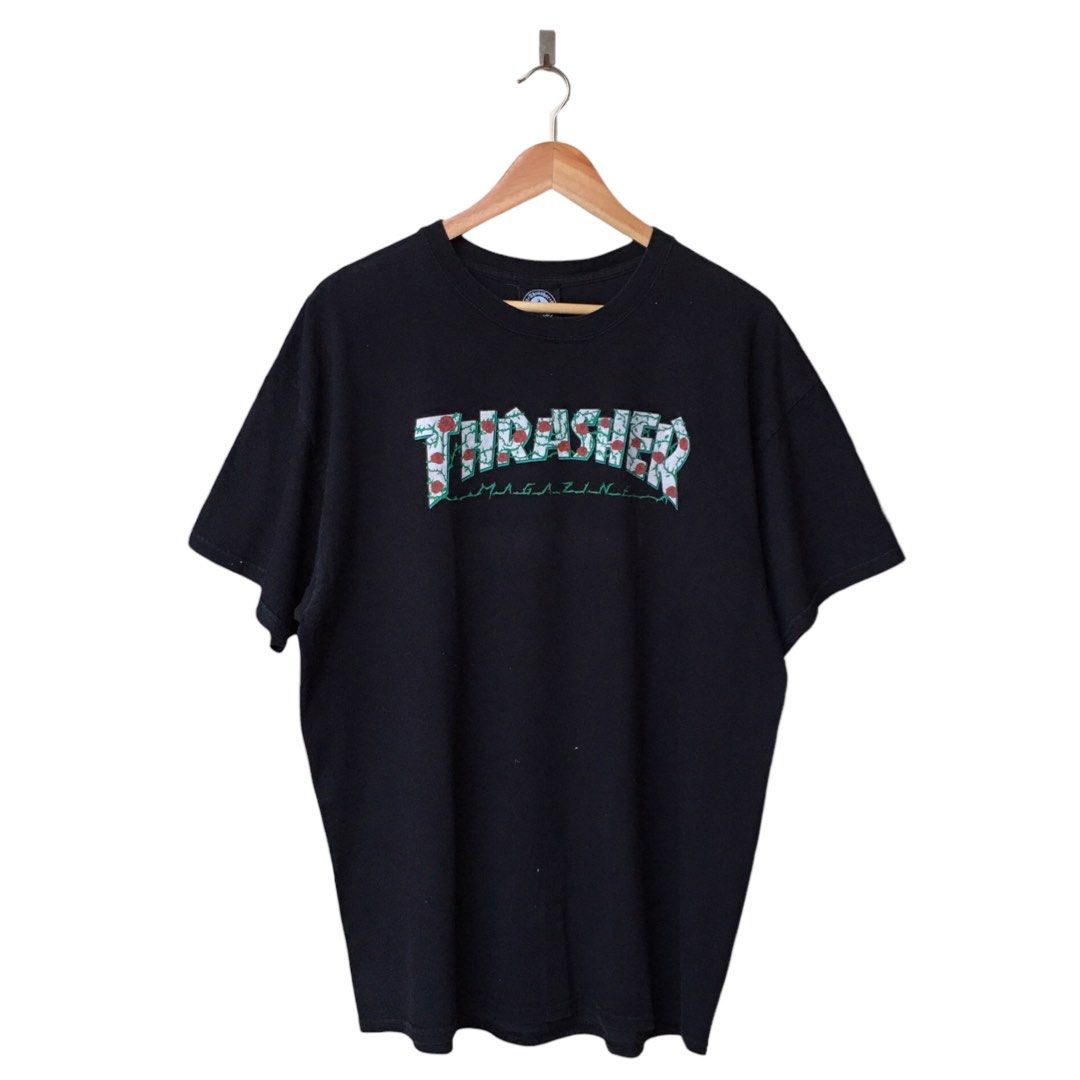 Thrasher Rose Logo Tee Men s Fashion Tops Sets Tshirts Polo