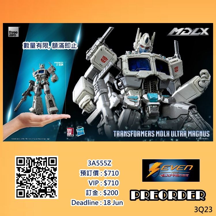 預訂】Threezero : MDLX Ultra Magnus Transformers @SevenToys, 預購