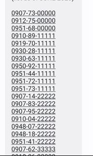 TNT LTE 5DIGITS VANITY SIMCARDS OR SPECIAL NUMBER SIMCARDS
