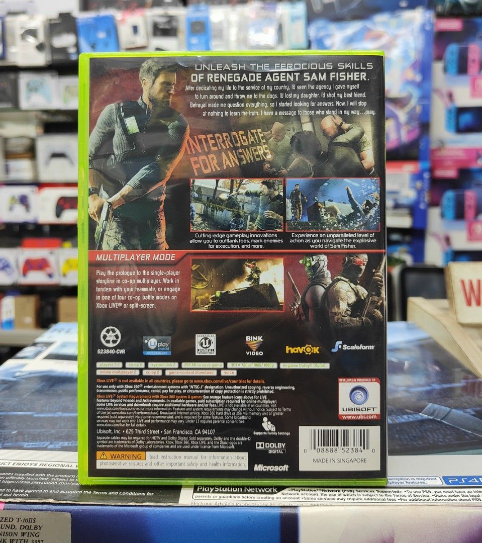 Tom Clancy's Splinter Cell Conviction Xbox Series X Xbox One Xbox360 ...