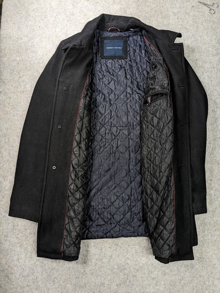 Tommy hilfiger men's wool melton hotsell walking coat with attached scarf
