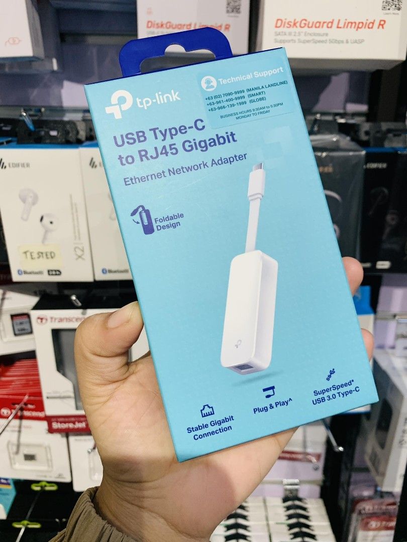 💯TP-Link UE300C Type-C to Ethernet Lan Gigabit Network Adapter (Category: Networking) located in Makati City. Submitted by techubstoreandaccessories (Listing ID 1236425271, Image 1). Description: TP-Link UE300C Type-C to Ethernet Lan Gigabit Network Adapter Onhand ready to ship‼️‼️ ✅BRANDNEW ORIGINAL & SEALED ✅ACTUAL PICTURE POSTED ✅ACCEPT WALK IN/PICK UP CLIENT (Mon-Fri 8am-7pm)( Saturday10am-4pm) 📍Location: Evangelista St. Makati City ✅ACCEPT