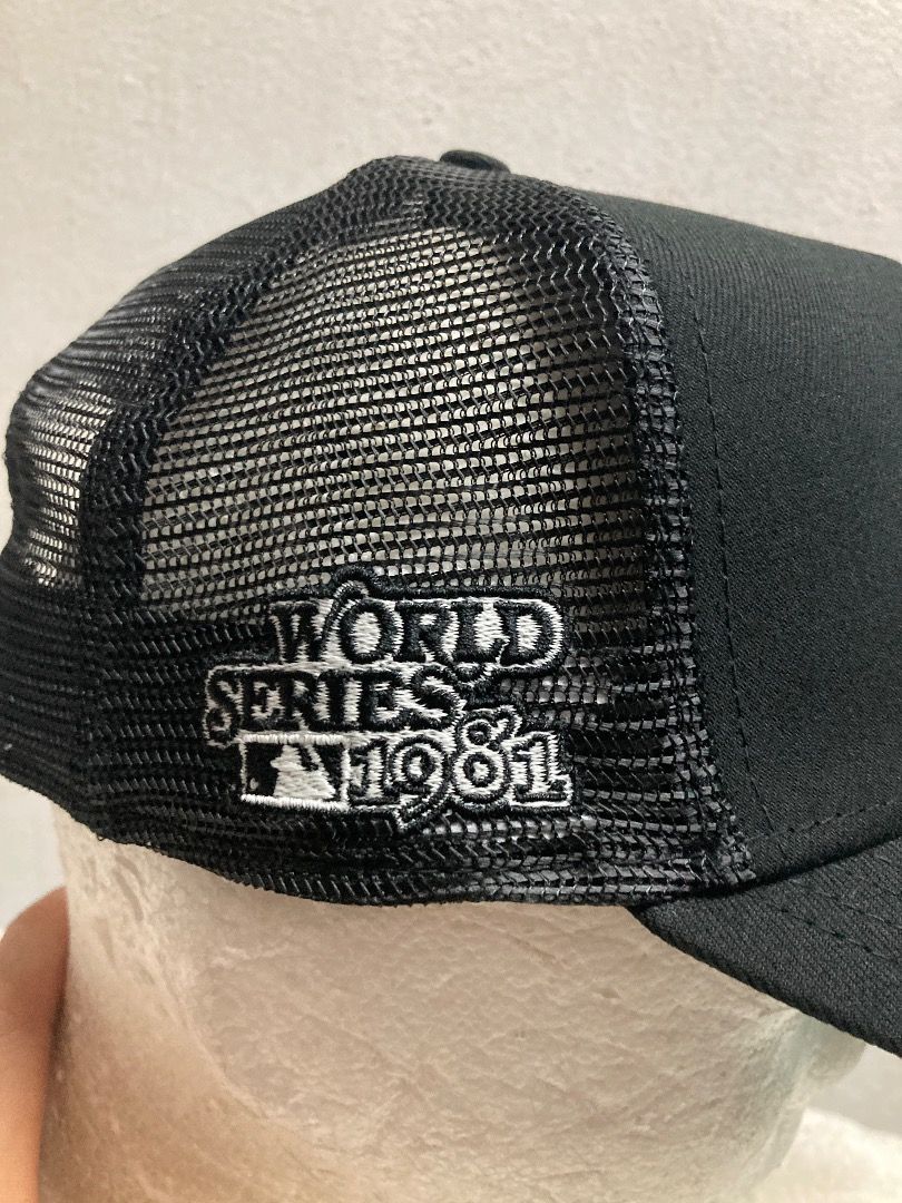 New Era Los Angeles Dodgers World Series 1981 Black 9Forty A Frame Trucker  Snapback Hat, A-FRAME HATS, CAPS