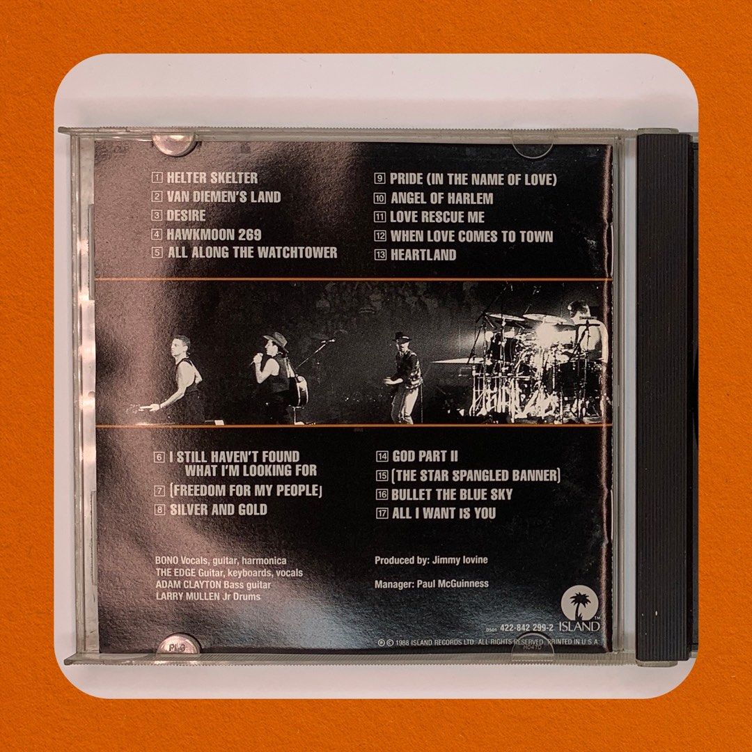 U2 Rattle And Hum (1988) Album Original Compact Disc (CD) on Carousell