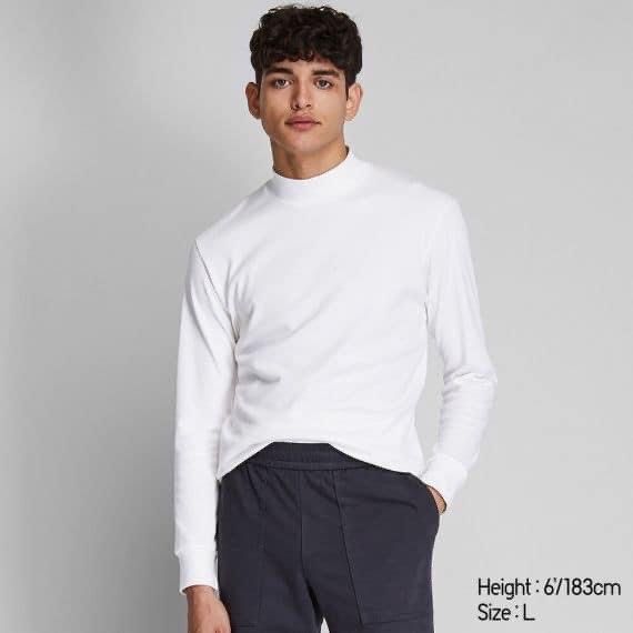 Uniqlo Soft Touch Mock Neck Long Sleeve T Men s Fashion Tops