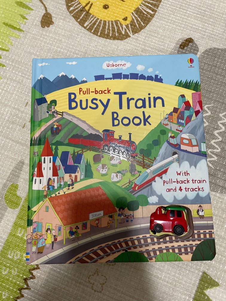 Hobbies　Children's　Usborne　Books　Books　Magazines,　pull　Carousell　back　train　busy　book,　Toys,　on