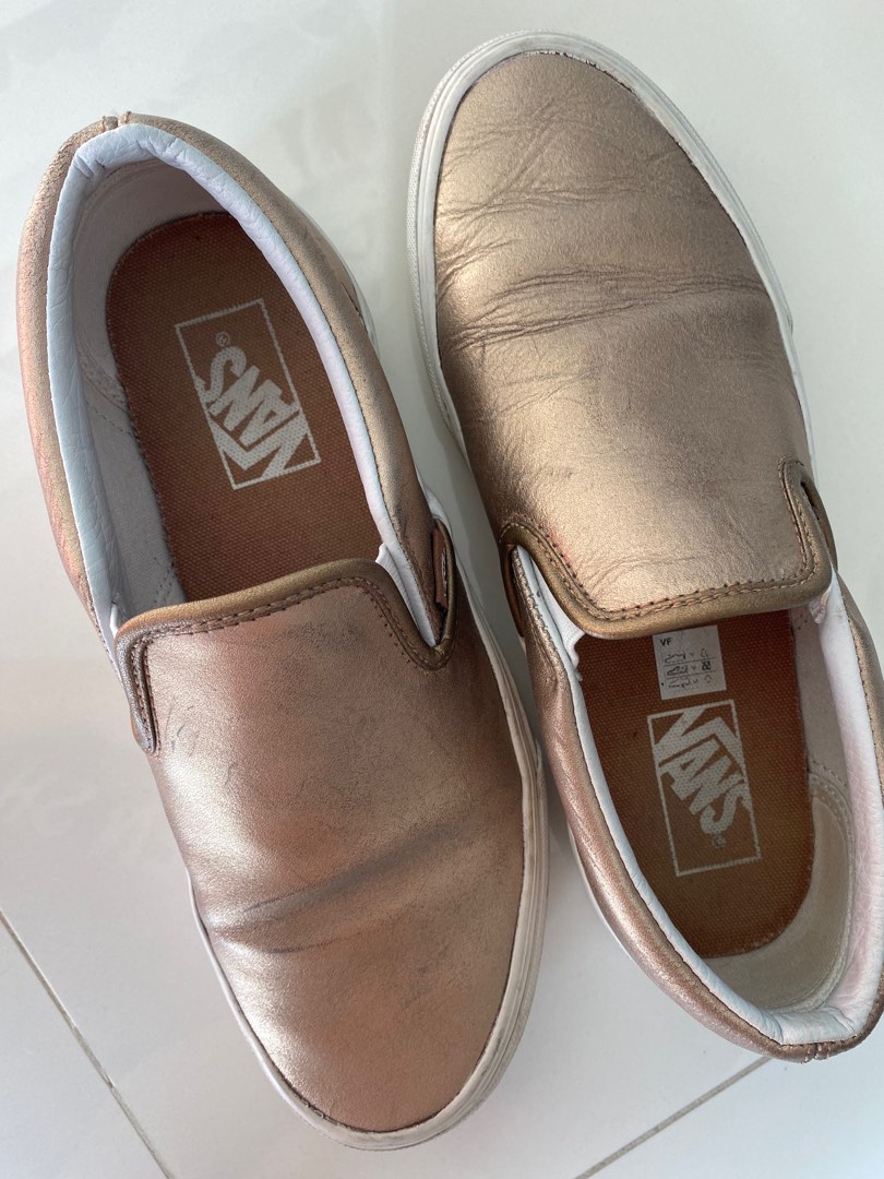 Vans rose gold metallic on sale