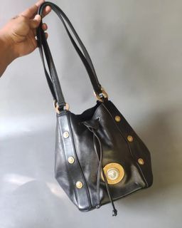 Vintage versace drawstring bucket bag
