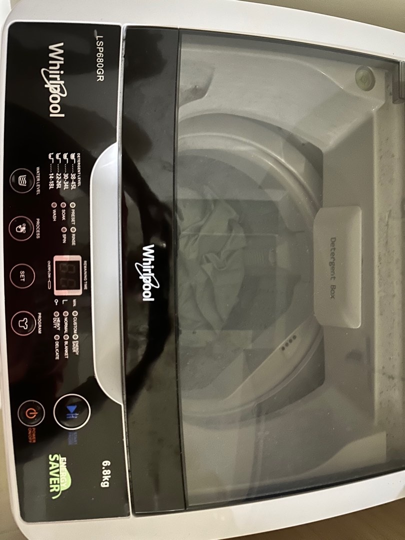 Whirlpool 6.8kg Fully Auto Top Load Washing Machine LSP680GR on Carousell