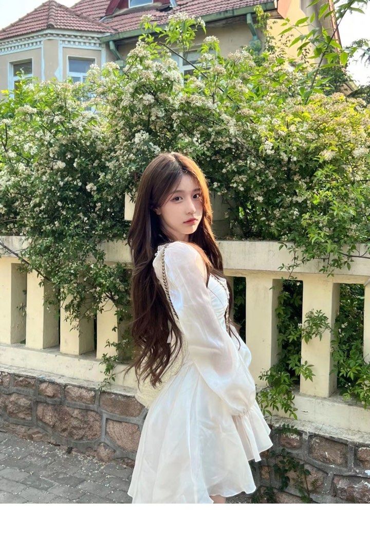Girls white a line dress hotsell