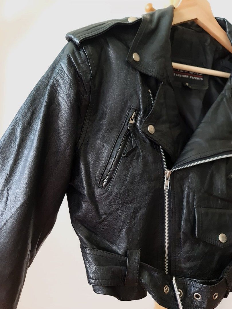Wilsons Leather Experts leather jacket punk rock cropped