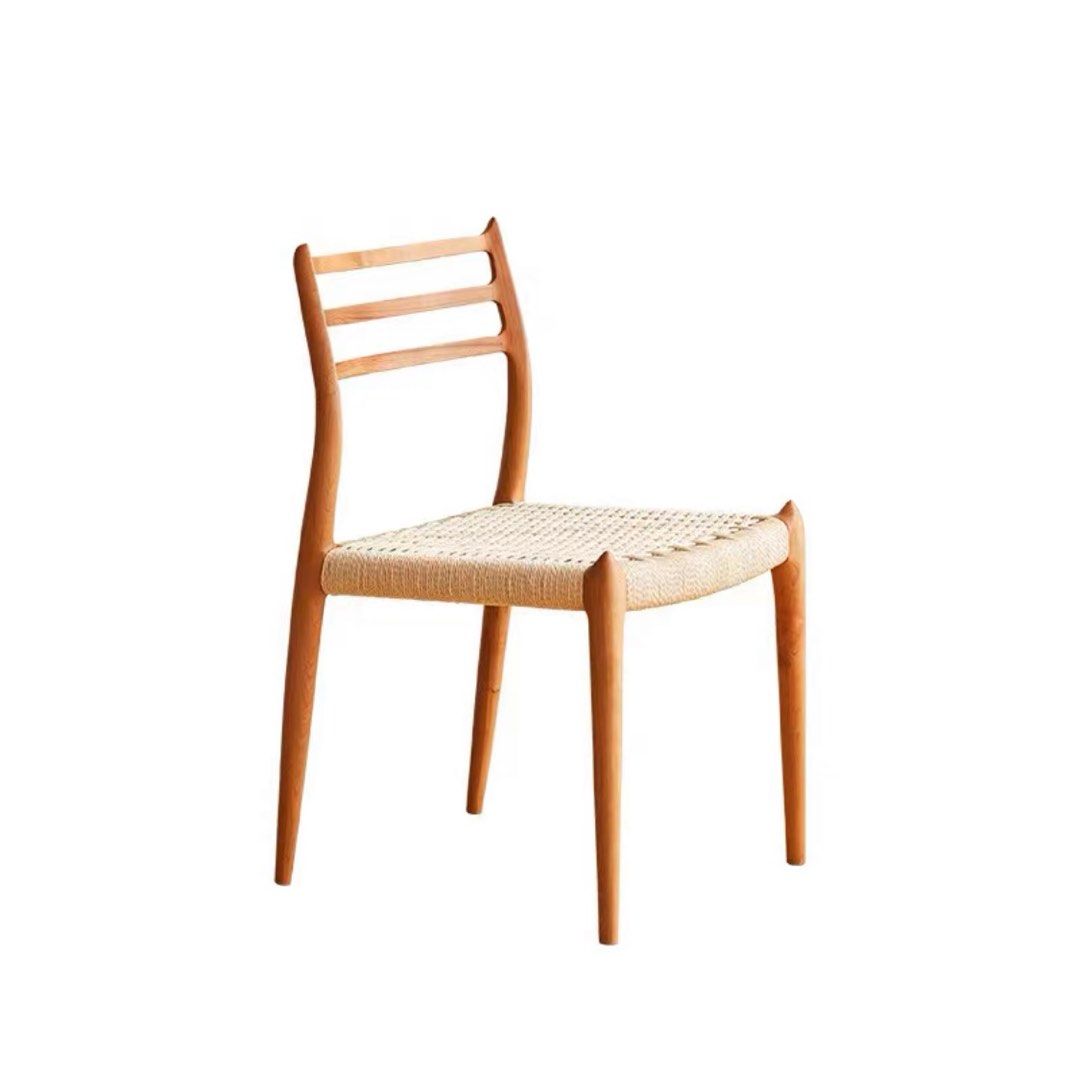 Wooden Rattan Dining Chair in Maple, Walnut, Black, Furniture & Home