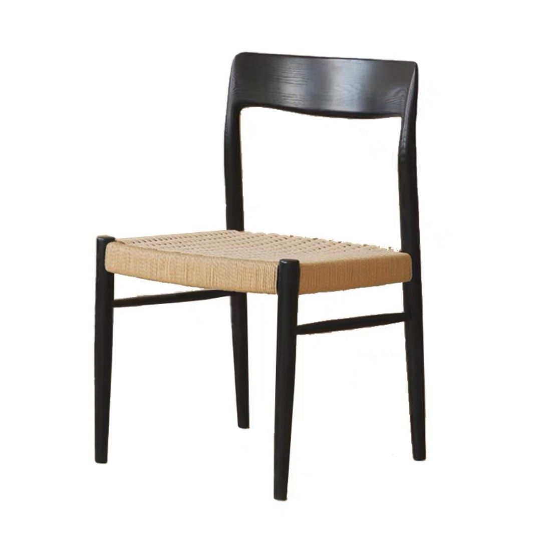Wooden Rattan Dining Chair in Maple, Walnut, Black, Furniture & Home