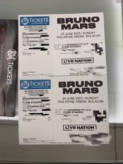 WTS - Discount ! Bruno Mars in Philippine 25/6 Day 2 concert tickets standing floor