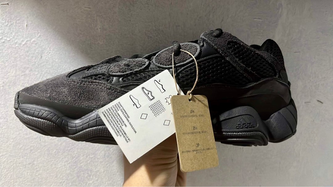 Yeezy 500 black replica hot sale