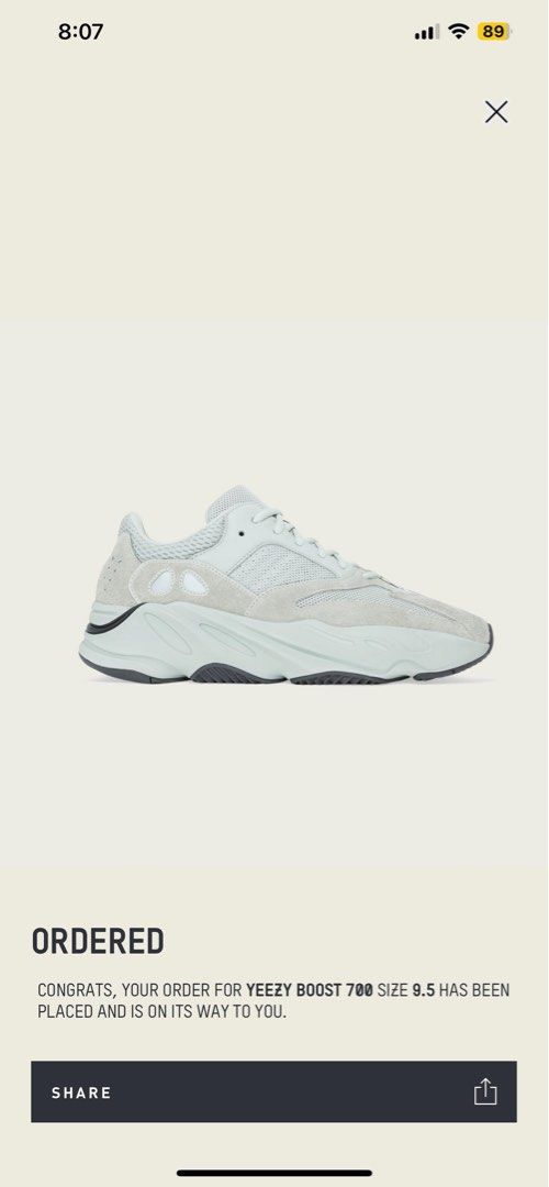 Yeezy size outlet chart 700