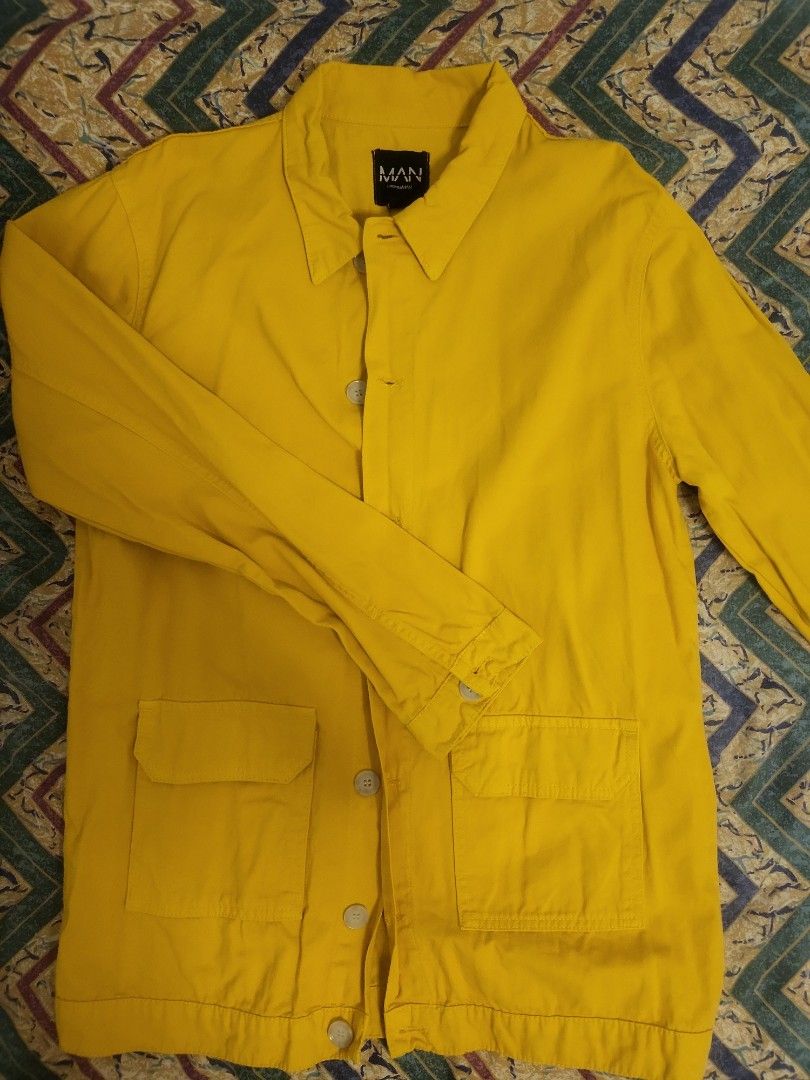 Yellow Mustard Overshirt, Men's Fashion, Coats, Jackets and
