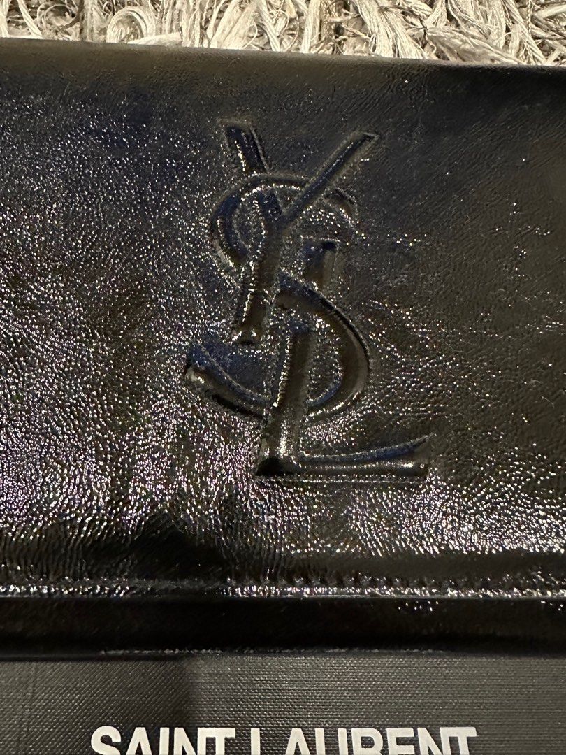 Black patent leather ysl clutch clearance