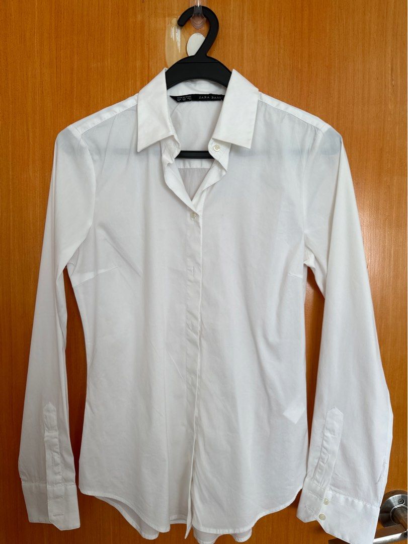 white long shirt zara