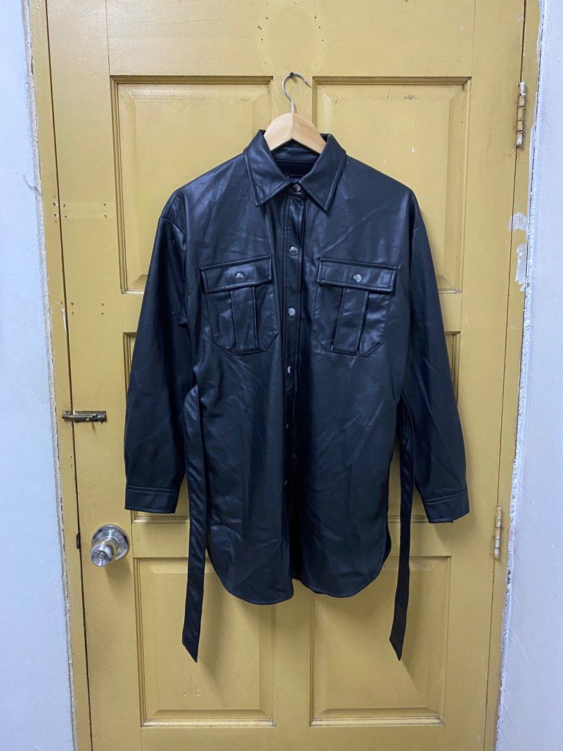 Blouse simili deals cuir zara