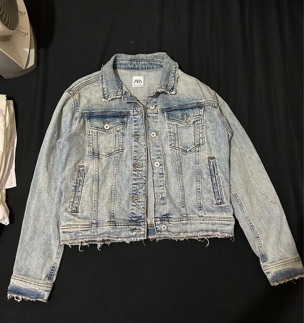 Zara denim jacket on Carousell