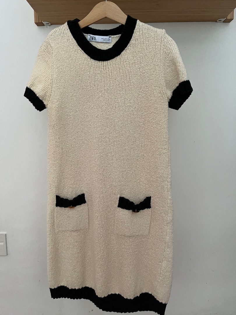 Zara white shop jumper dress