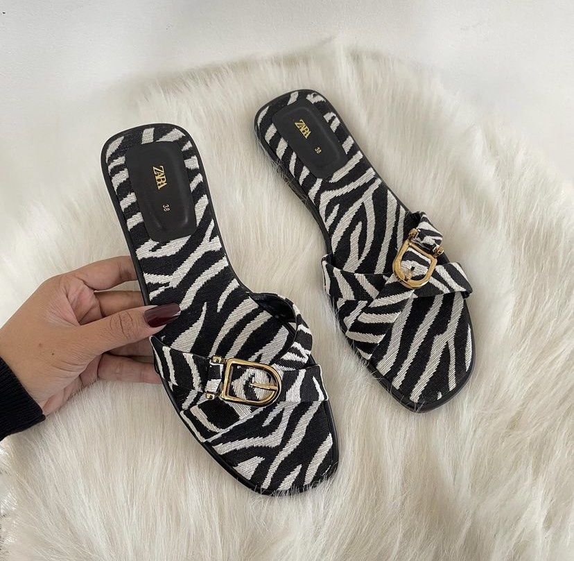 Zara zebra sandals cheap