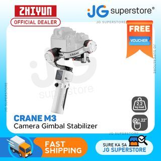 Zhiyun Crane M3 3-Axis Camera Gimbal Stabilizer with Quick Release 4.0, Dual Color Fill Light, 1.22” Touch Screen, 6.5mm Audio Port (Standard, Combo) | JG Superstore