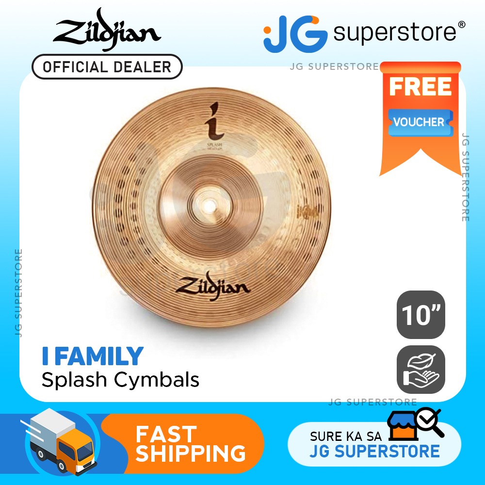 Zildjian I Splash 10-inch Thin Weight Cymbals with Bright Fast Cutting ...