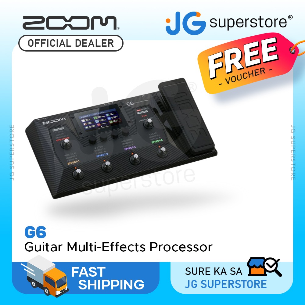 Zoom G6 Multi Effects Processor with Four Play Modes for Electric