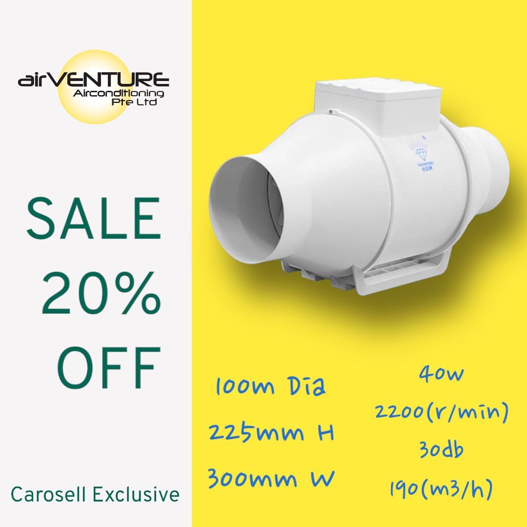 100mm Exhaust Fan, TV & Home Appliances, Air Conditioners & Heating on