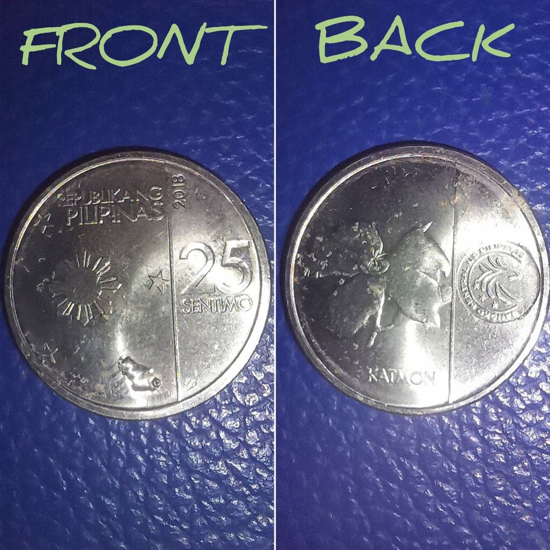 2018 Error Coins 25 Centavo Coins (Category: Currency) located in Caloocan City. Submitted by all_antiques_preloved (Listing ID 1240523586, Image 3). Description: 🎉 Sale! Sale! Sale! 💕 Valid until NOV. 30, 2024 ☑️ Can still provide photos upon request po. ☺️ P.S. Please check out my page here sa Carousell❤️ thank y'all! ❤️ ❇️ Lahat po ng ANTIQUE/VINTAGE ITEMS dito ay from our lola's & some from our great grandparents pa po, so rest assured po n